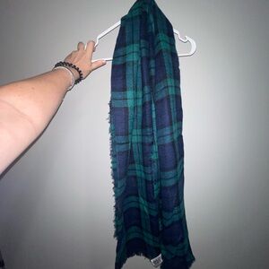 Chunky Green and Blue Plaid Blanket Scarf - Old Navy